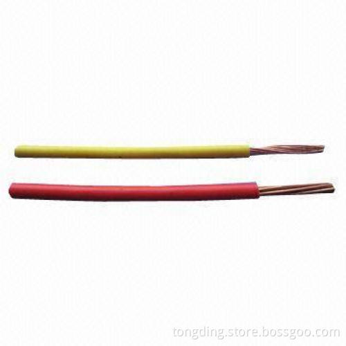 PVC Insulation Power/Electrical Cables with 750V Rated Voltage